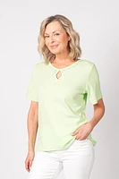 T-SHIRT AVEC DÉCOUPE EN DIAMANT