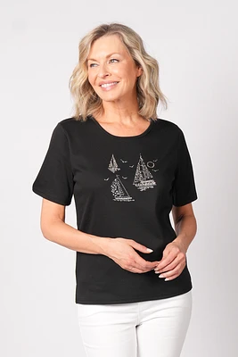 T-SHIRT AVEC BATEAUX