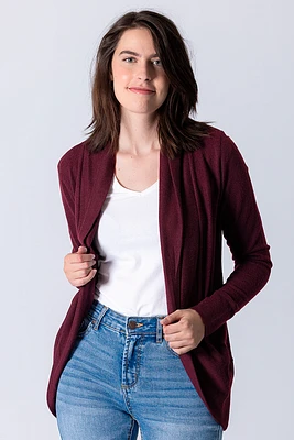 Le cardigan ouvert uni