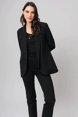 Le blazer uni ouvert à manche ¾