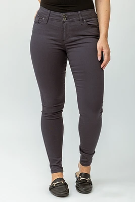 Le jeans étroit sculptant de couleur 2 boutons