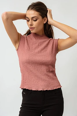 La camisole unie gaufrée