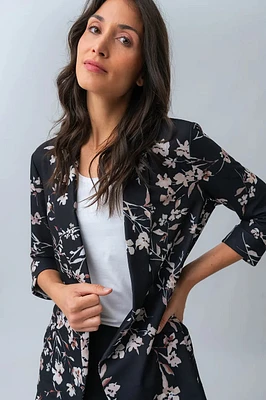 Le blazer ouvert imprimé floral