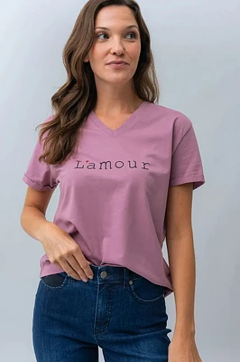 Le t-shirt imprimé « L’amour »