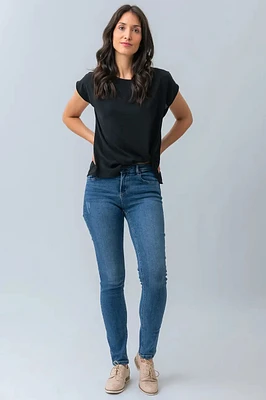 Le jeans bleu étroit | Modèle Sophia