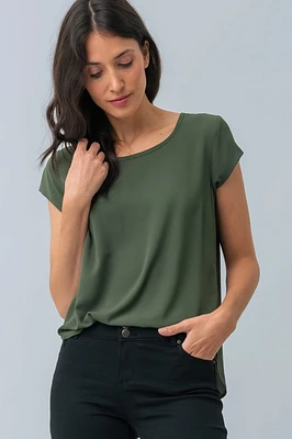 La blouse unie texturée