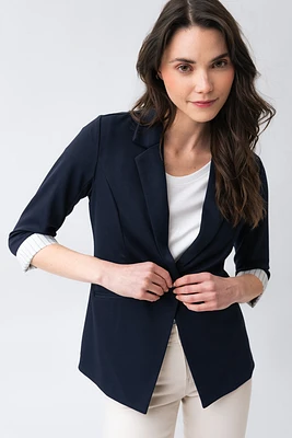 Le blazer manche à revers contraste