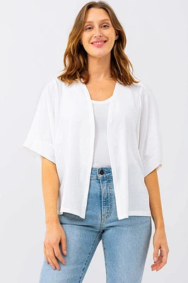 Le cardigan ouvert effet froissé