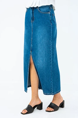 La jupe longue en denim