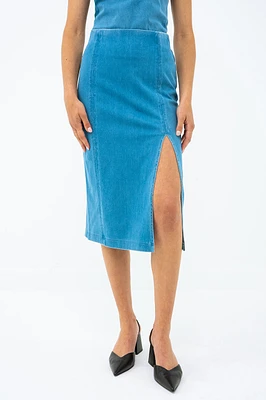 La jupe crayon en denim