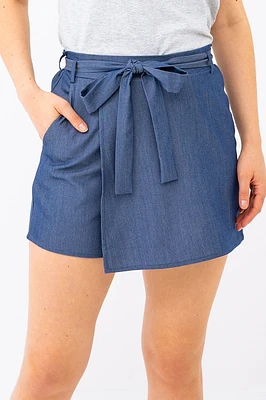 La jupe-short effet denim