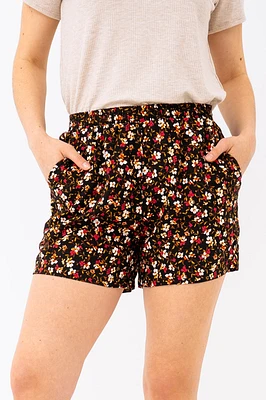 Le short fleuri taille élastique