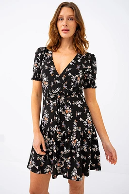 La robe imprimé floral jupe volantée