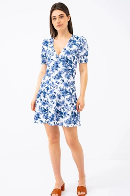 La robe imprimé floral jupe volantée