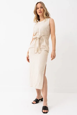 La robe longue en lin