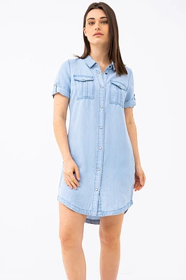 La robe chemisier en Tencel