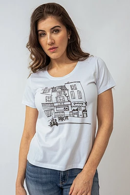 Le t-shirt imprimé ville