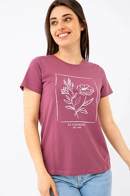 LE t-shirt imprimé « FLEURISTE »