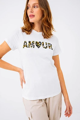 Le t-shirt imprimé Amour
