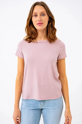 Le t-shirt uni pointelle