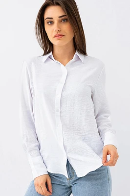 La blouse unie effet froissé
