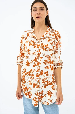 La blouse imprimée à manche raglan