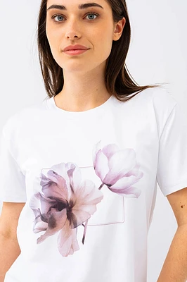 Le t-shirt ample imprimé fleurs