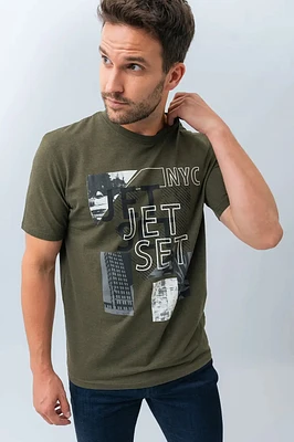 Le t-shirt imprimé « Jet set »