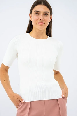 Le t-shirt côtelé manche courte par Vero Moda
