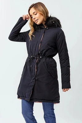 Le manteau réversible mi-long