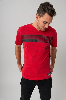 Le t-shirt chiné imprimé texturé