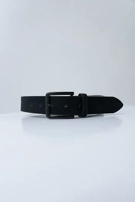 La ceinture texturée boucle noire