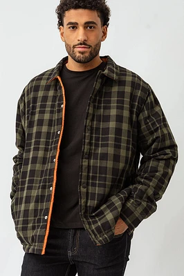 Le manteau reversible à carreaux