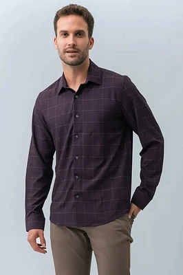 La chemise imprimée carreaux minimalistes