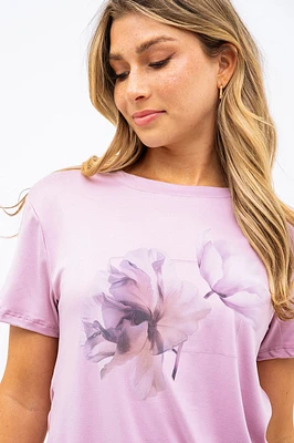 Le t-shirt ample imprimé fleurs
