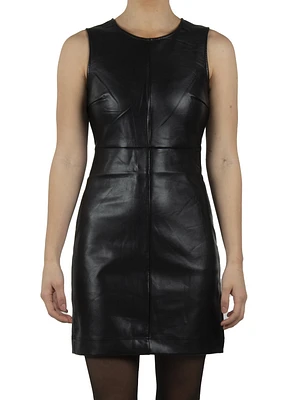 Robe habillée effet faux cuir