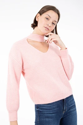 Chandail en tricot avec ouverture | 4 couleurs