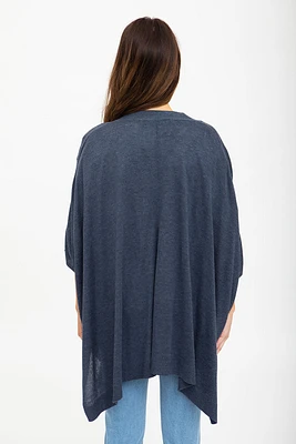 Cardigan ouvert effet poncho | 3 couleurs