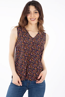 Camisole fleurie pop couleurs | Fabriquée au Québec