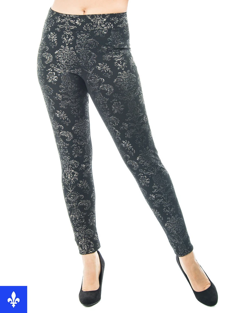 Legging à motifs baroques | Fabriqué au Québec