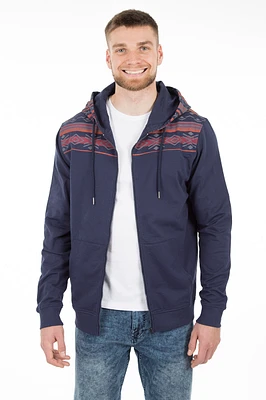 Veste à capuchon imprimé aztèque | 2 couleurs