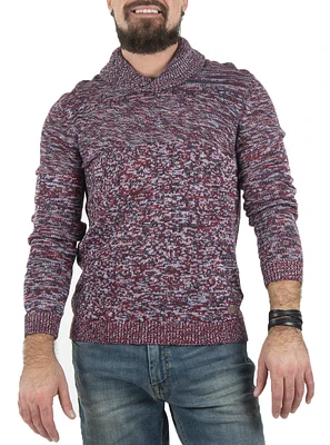 Le chandail en tricot col châle