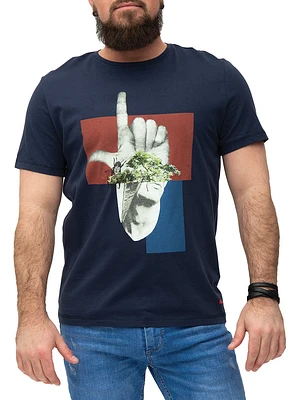 T-shirt coton imprimé graphique | Blend