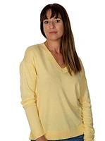 Chandail en tricot mince encolure V | 3 couleurs