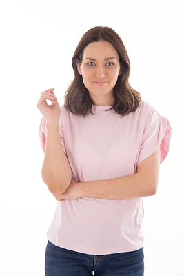 T-shirt manches froncées | 3 couleurs