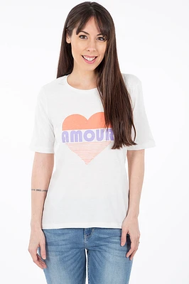 T-shirt « amour » | B.Young 2 couleurs