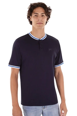 T-shirt uni félin brodé