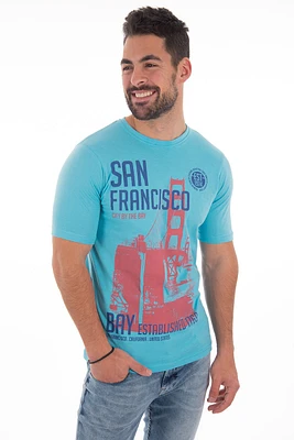 T-shirt imprimé Golden Gate | 2 couleurs