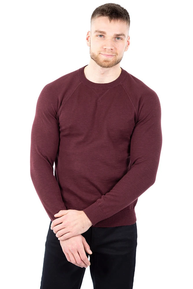 Chandail uni col rond | 2 couleurs