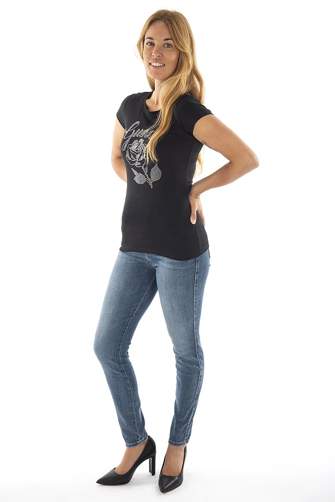 Jean étroit délavé taille mi- haute Guess | Modèle Sexy curve